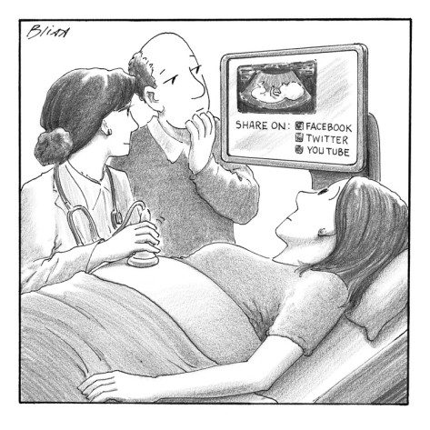 harry-bliss-doctor-and-couple-look-at-sonogram-which-shows-fetus-and-option-of-sharing-new-yorker-cartoon