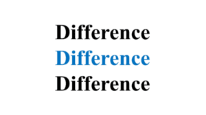 Diferencias – Differences