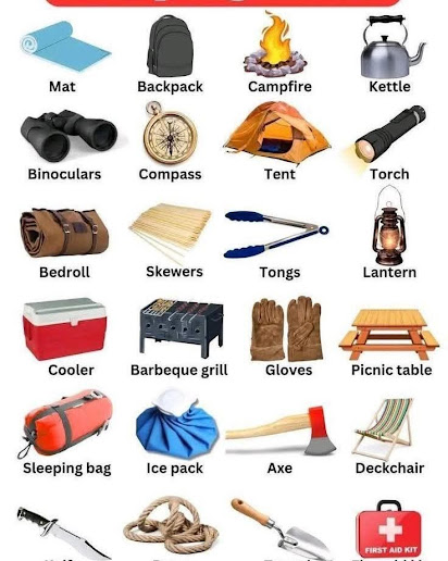 Guía Interactiva de Camping Vocabulary