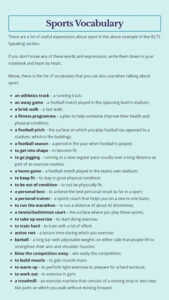 Expresiones de deportes en inglés