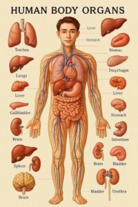 Los orgános del cuerpo humano en inglés